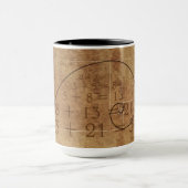 Leonardo da Vinci. Golden Ratio. De gulden snede Tasse (Zentrum)