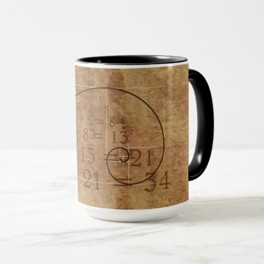 Leonardo da Vinci. Golden Ratio. De gulden snede Tasse (VorderseiteRechts)
