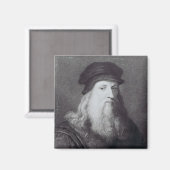 Leonardo da Vinci, graviert von Raphael Magnet (Vorderseite/Rückseite)