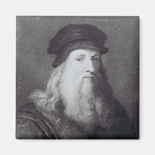 Leonardo da Vinci, graviert von Raphael Magnet (Vorne)