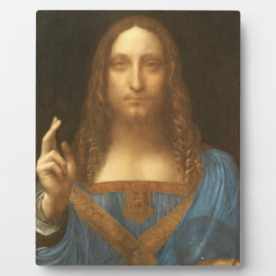 Leonardo Da Vinci Jesus Salvator Mundi Fotoplatte