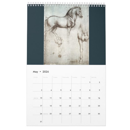 Leonardo da Vinci Kalender (Mai 2026)