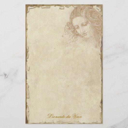 Leonardo da Vinci - klassisches Briefpapier (Vorderseite)