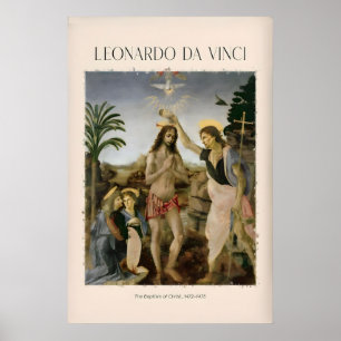 Leonardo da Vinci Kunst Druck Die Taufe von Poster