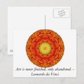 Leonardo da Vinci Kunstziffer Postkarte (Vorne/Hinten)