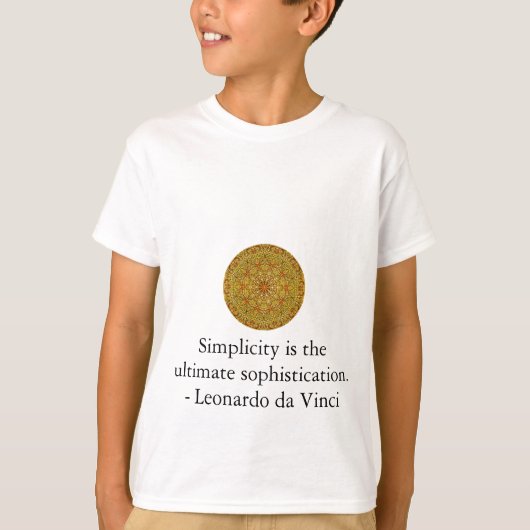 Leonardo da Vinci-Kunstzitat T-Shirt (Vorderseite)