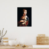 Leonardo Da Vinci Lady mit einem Ermine-Poster Poster (Küche)