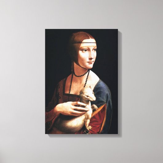Leonardo Da Vinci Lady mit einer Ermine Leinwand W (Vorderseite)
