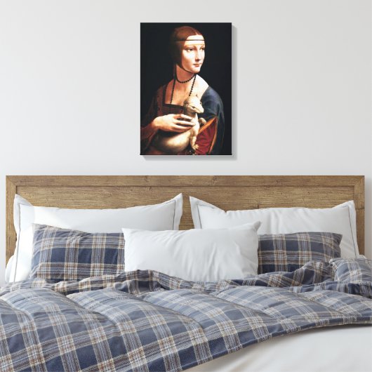 Leonardo Da Vinci Lady mit einer Ermine Leinwand W (Insitu (Schlafzimmer))