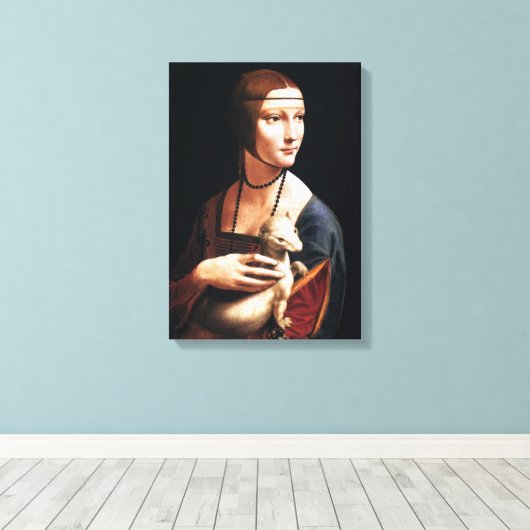 Leonardo Da Vinci Lady mit einer Ermine Leinwand W (Insitu (Holzboden))