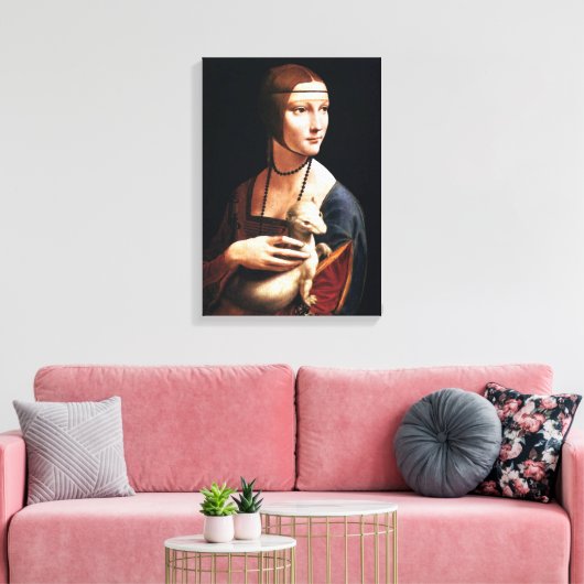 Leonardo Da Vinci Lady mit einer Ermine Leinwand W (Insitu (Wohnzimmer))