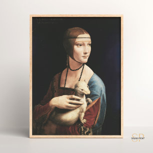 Leonardo da Vinci Lady mit einer Ermine Malerei Ar Poster