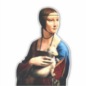 Leonardo da Vinci Lady mit Ermine Aufkleber (Vorderseite)