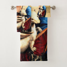 Leonardo da Vinci Lady mit Ermine Badhandtuch Set