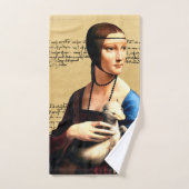 Leonardo da Vinci Lady mit Ermine Badhandtuch Set (Handtuch)