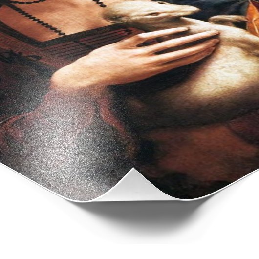 Leonardo Da Vinci Lady mit Ermine Foto Print (Ecke)