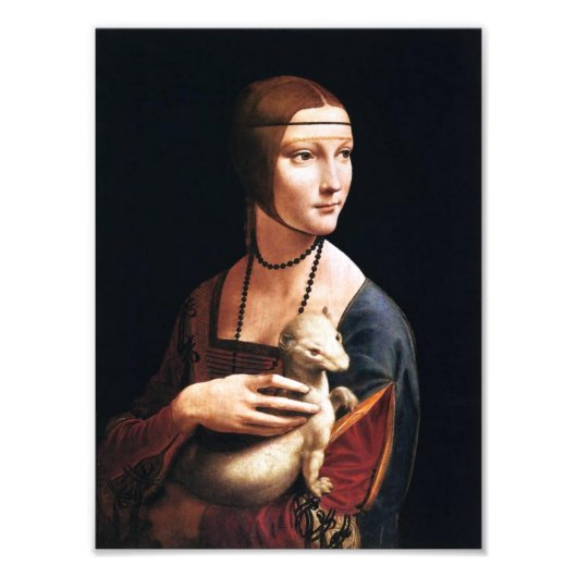 Leonardo Da Vinci Lady mit Ermine Foto Print (Vorne)