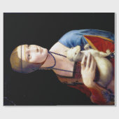 Leonardo da Vinci Lady mit Ermine Geschenkpapier (Flach)