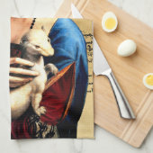 Leonardo da Vinci Lady mit Ermine Geschirrtuch (Viertel Falte)