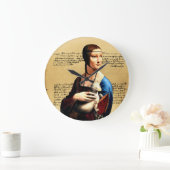 Leonardo da Vinci Lady mit Ermine Große Wanduhr (Zuhause)