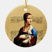 Leonardo da Vinci Lady mit Ermine Keramik Ornament (Vorne)
