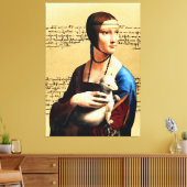 Leonardo da Vinci Lady mit Ermine Leinwanddruck (Insitu (Wohnzimmer))