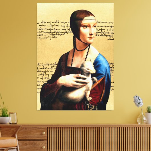 Leonardo da Vinci Lady mit Ermine Leinwanddruck (Insitu (Wohnzimmer))