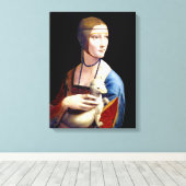 Leonardo da Vinci Lady mit Ermine Leinwanddruck (Insitu (Holzboden))