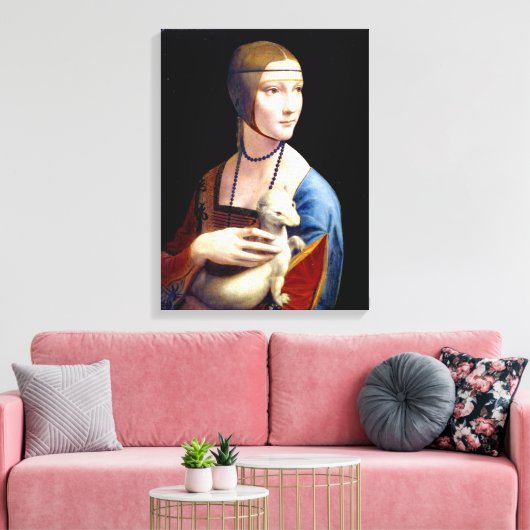 Leonardo da Vinci Lady mit Ermine Leinwanddruck (Insitu (Wohnzimmer))