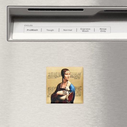 Leonardo da Vinci Lady mit Ermine Magnet (In Situ (Geschirrspüler))