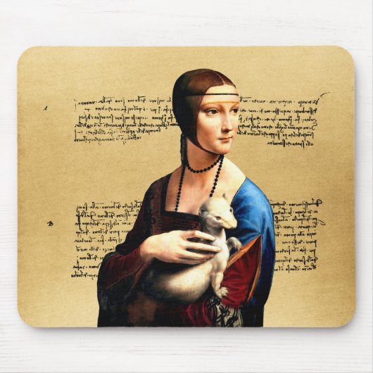 Leonardo da Vinci Lady mit Ermine Mousepad (Vorne)