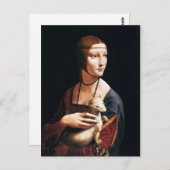 Leonardo Da Vinci Lady mit Ermine Postcard Postkarte (Vorne/Hinten)