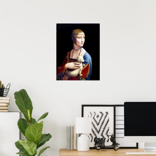 Leonardo da Vinci Lady mit Ermine Poster (Heimbüro)