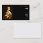 Leonardo Da Vinci, Lady mit Ermine Visitenkarte (Vorne/Hinten)