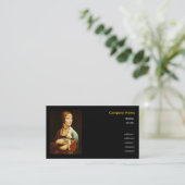 Leonardo Da Vinci, Lady mit Ermine Visitenkarte (Stehend Vorderseite)