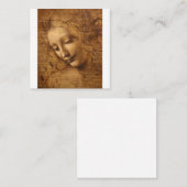 Leonardo da Vinci Leiter einer Frau Quadratische Visitenkarte (Vorne/Hinten)