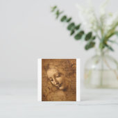 Leonardo da Vinci Leiter einer Frau Quadratische Visitenkarte (Stehend Vorderseite)