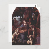 Leonardo da Vinci Madonna in der Felsengrotte 1503 Postkarte (Vorne/Hinten)