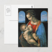 Leonardo da Vinci Madonna Lita Postkarte (Vorne/Hinten)