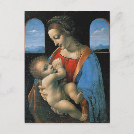 Leonardo da Vinci Madonna Lita Postkarte (Vorderseite)