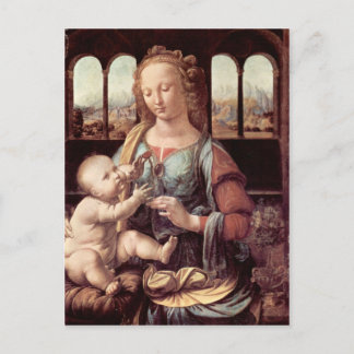 Leonardo da Vinci - Madonna mit der Nation Postkarte