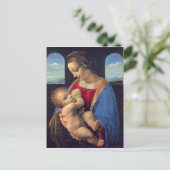 Leonardo da Vinci - Madonna Postkarte (Stehend Vorderseite)