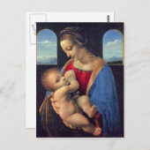 Leonardo da Vinci - Madonna Postkarte (Vorne/Hinten)