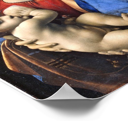 Leonardo da Vinci - Madonna und Kind Poster (Ecke)