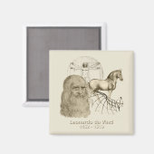 Leonardo da Vinci Magnet (Vorderseite/Rückseite)