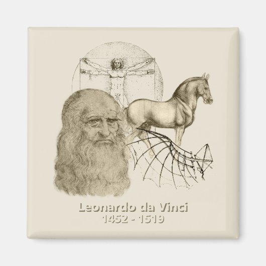 Leonardo da Vinci Magnet (Vorne)