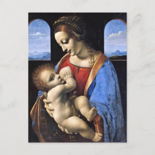 LEONARDO DA VINCI MARY & JESUS POSTCARD POSTKARTE