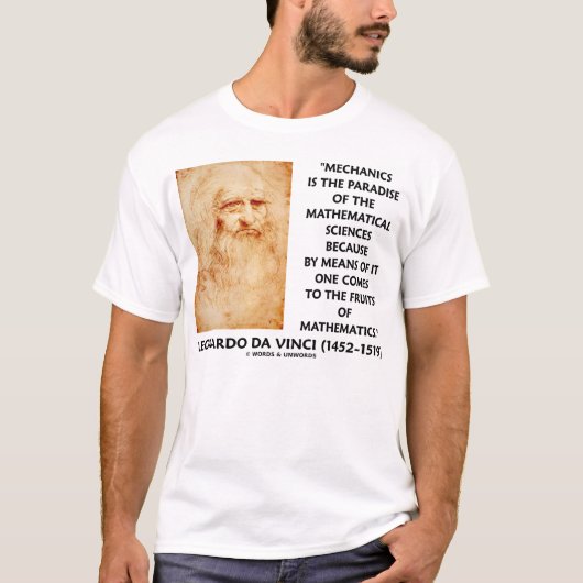 Leonardo da Vinci-Mechaniker-mathematische T-Shirt (Vorderseite)