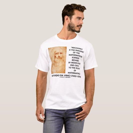 Leonardo da Vinci-Mechaniker-mathematische T-Shirt (Vorne ganz)