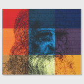 Leonardo Da Vinci Modern Self-Portrait Geschenkpapier (Flach)